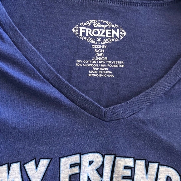 Disney's Frozen Olaf - Blue T-shirt Shirt Tee Top - Picture 4 of 7